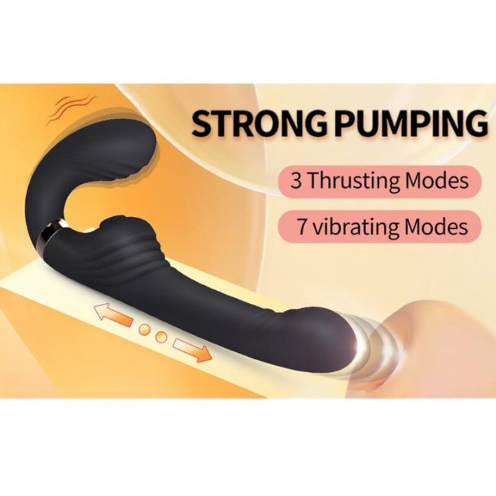 Nalone - Allow Vibrador Doble Con Rotación y Empuje Negro