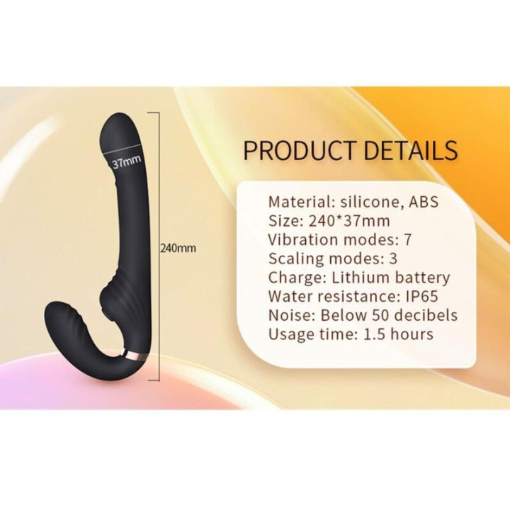 Nalone - Allow Vibrador Doble Con Rotación y Empuje Negro