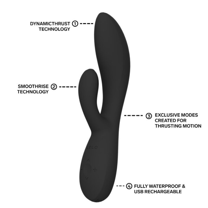 Lelo - Ina Thrust Vibrador Rabbit Con Empuje Negro