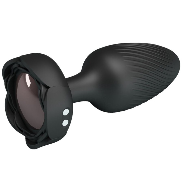 Pretty Love - Osborn Anal Plug With Led Light Black 9.8 cm
