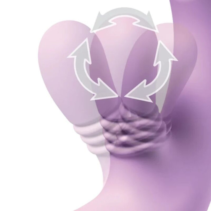 Fantasy For Her - Intimotion Flutter Pro Vibrateur Lapin Violet Pour Point g et Clitorial
