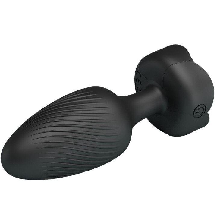 Pretty Love - Osborn Anal Plug With Led Light Black 9.8 cm