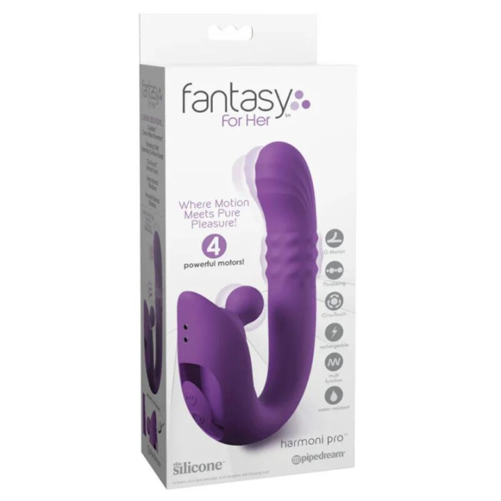 Fantasy For Her - Harmoni Pro Vibromasseur Lapin Violet Pour Point g et Clitorial