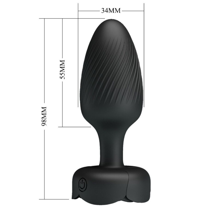 Pretty Love - Osborn Plug Anale Con Luce Led Nero 9,8 cm