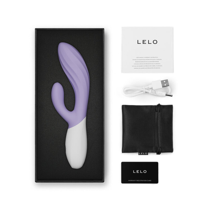 Lelo - Ina Twist Double Vibrator Rabbit For g-Spot And Clitoris Lavender