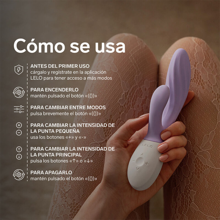 Lelo - Ina Twist Double Vibrator Rabbit For g-Spot And Clitoris Lavender