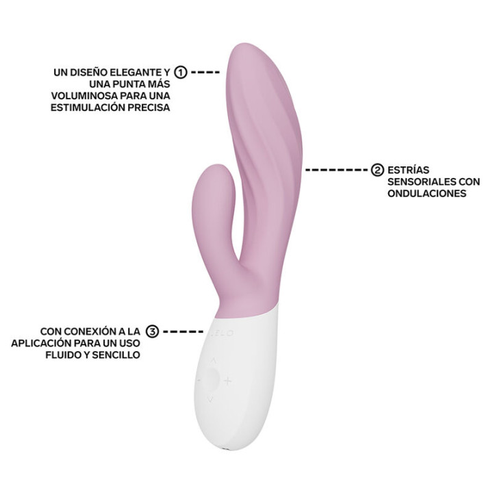 Lelo - Ina Twist Double Vibrator Rabbit For g-Spot And Clitoris Pink