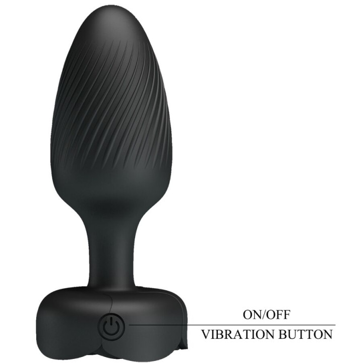 Pretty Love - Osborn Plug Anale Con Luce Led Nero 9,8 cm