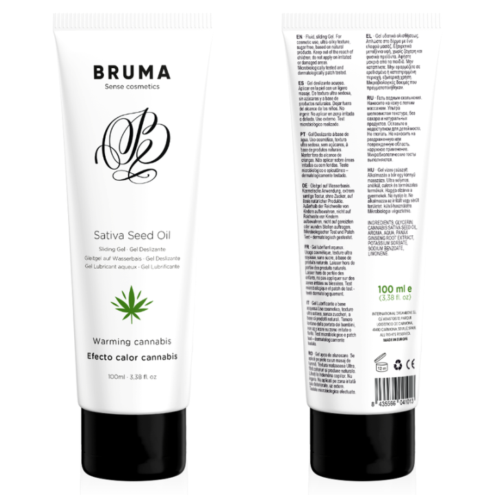 Bruma - Gel Deslizante Con Aceite de Semilla Efecto Calor Sabor Cannabis 100 ml