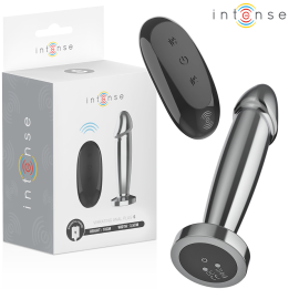 Intense - Plug Anal 10 Vibrações Dildo de Metal Com Controle Remoto s