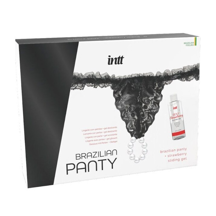 Intt Releases - Calça Preta Brasileira Com Pérolas e Gel Lubrificante 50 ml