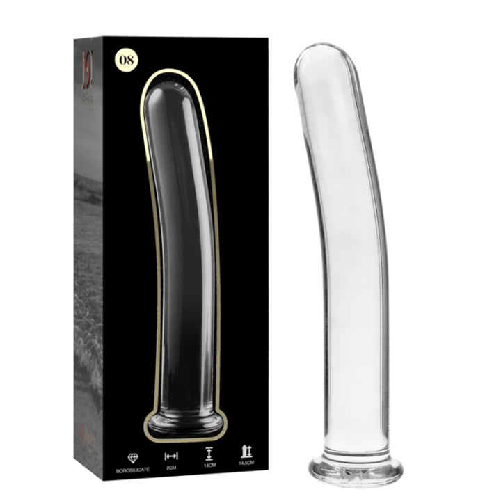 Nebula Series by Ibiza - Modelo 8 Dildo Cristal Transparente 14.5 cm -o- 2 cm