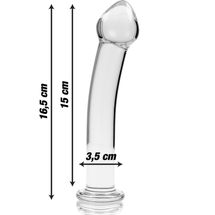 Nebula Series by Ibiza - Modèle 11 Gode en Verre Borosilicate Clair 16 cm -o- 3 cm