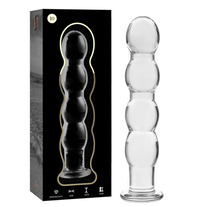 Nebula Series by Ibiza - Model 10 Dildo Borosilicate Glass Clear 16.5 cm -o- 3.5 cm