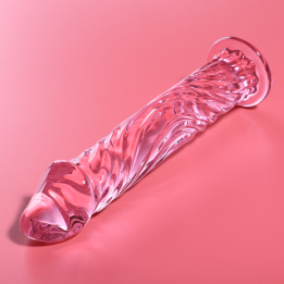Nebula Series by Ibiza - Modelo 12 Dildo Vidro Borosilicado Rosa 17 cm -o- 3.5 cm
