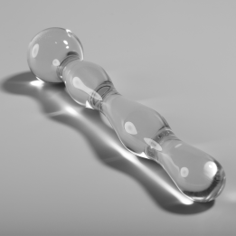 Nebula Series by Ibiza - Model 13 Dildo Borosilicate Glass Clear 18 cm -o- 3.5 cm