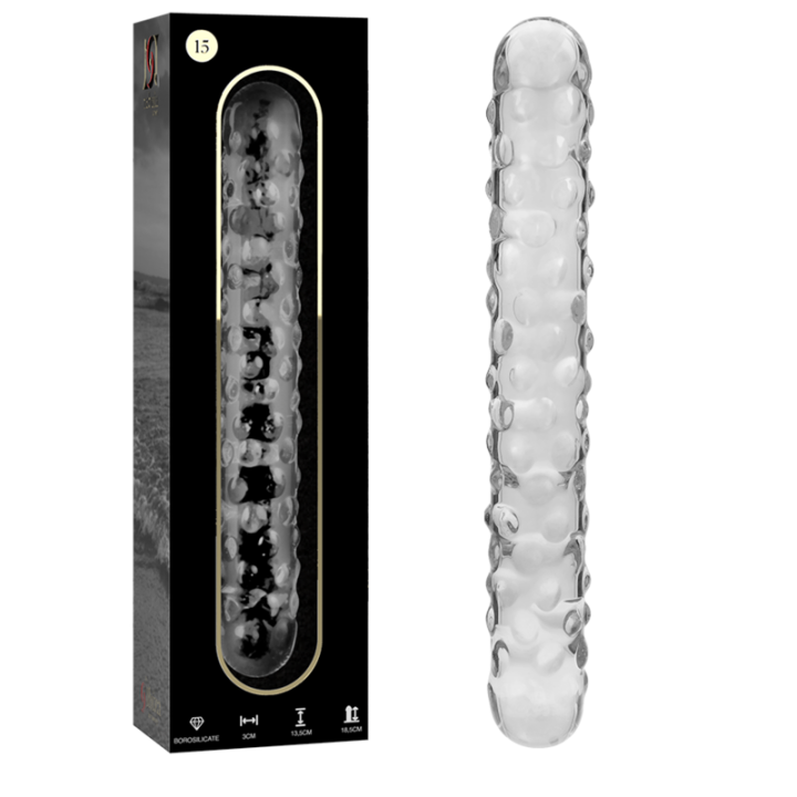 Nebula Series by Ibiza - Modèle 15 Gode en Verre Borosilicate Clair 18.5 cm -o- 3 cm