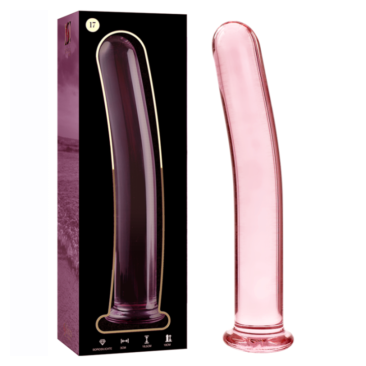 Nebula Series by Ibiza - Modelo 17 Dildo Cristal Rosa 18.5 cm -o- 3 cm
