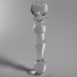 Nebula Series by Ibiza - Modèle 21 Gode en Verre Borosilicate Clair 20.5 cm -o- 3.5 cm
