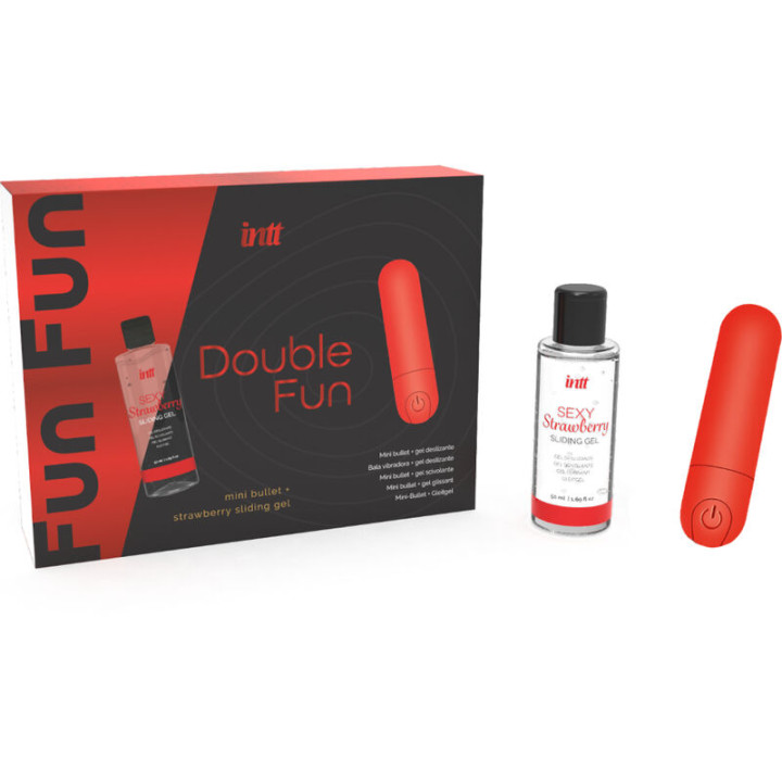 Intt Releases - Kit Double Fun Avec Bullet Vibrant et Gel de Massage à la Fraise