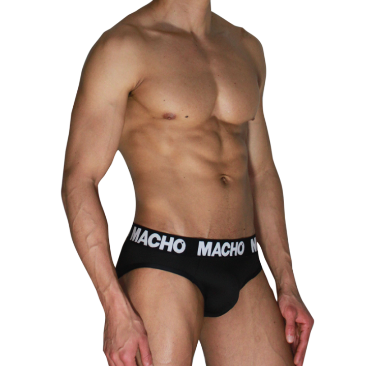 Macho - Mch007 Slip Clássico Preto + Preto xl