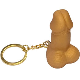 Diablo Picante – Goldener Schlüsselanhänger in Penisform