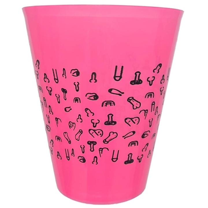 Diablo Picante - Fuchsia Cup 500 ml Mit Schwarzen Penissen