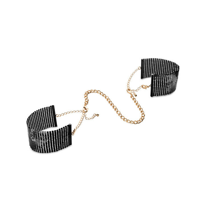 Bijoux - Désir Métallique Menottes en Maille Métal Noir
