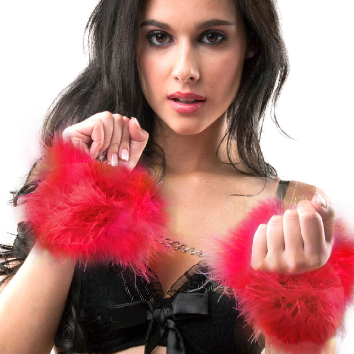 Gioco Segreto - Manette Marabou Rosso