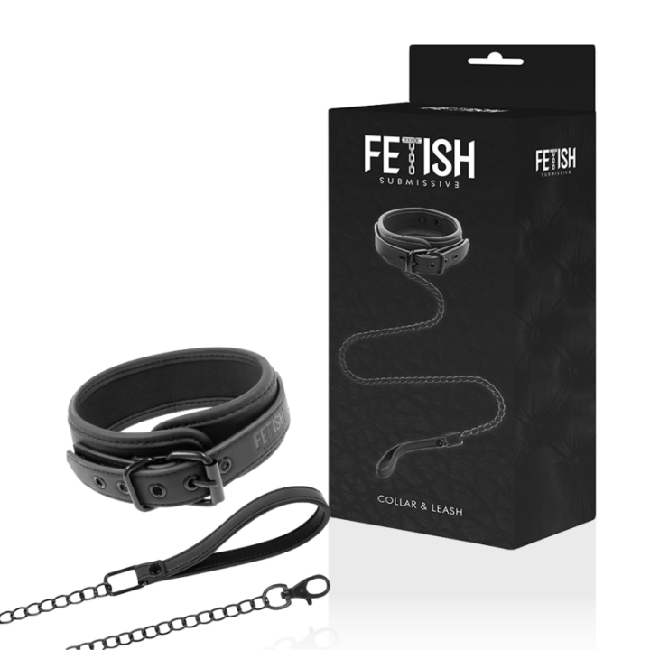 Fetish Submissive - Colar de Corrente Com Forro de Noprene