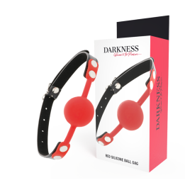 Darkness - Bâillon en Silicone Rouge