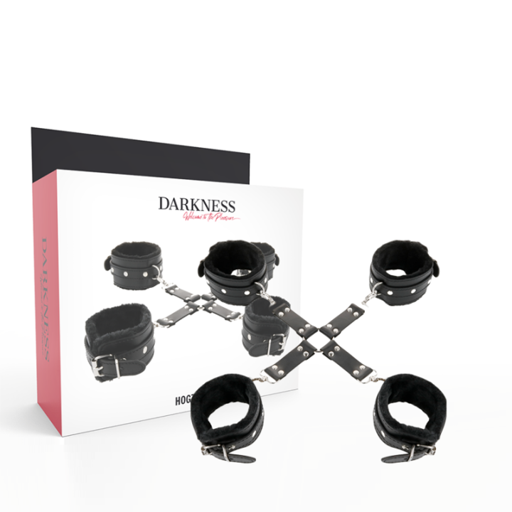 Darkness - Manette in Pelle Per Piedi e Mani Nere
