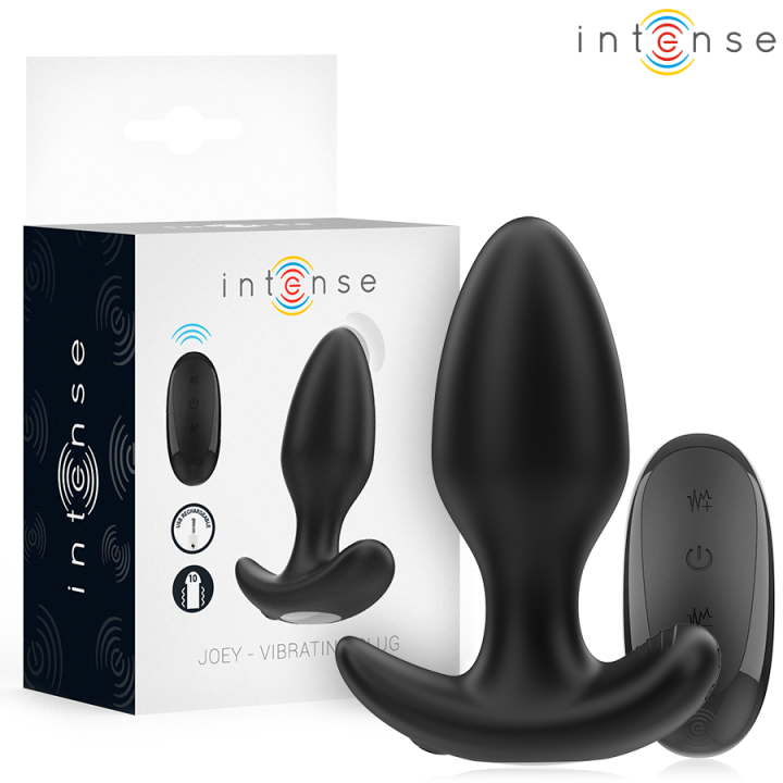 Intense - Joey Anal Plug 10 Wibracji Czarny Pilot