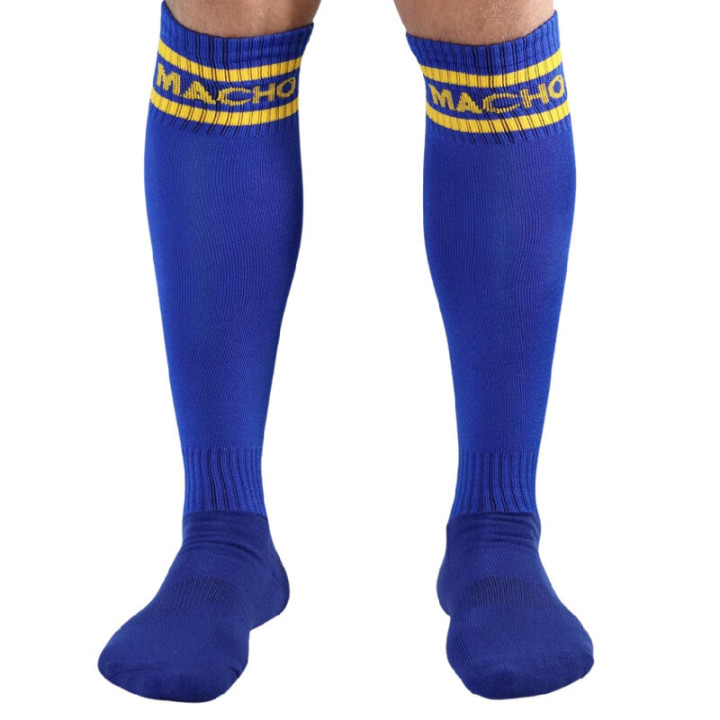 Macho - Meias Compridas Tamanho Único Azul