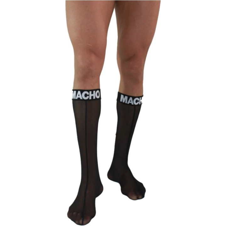 Macho - Meias Finas Tamanho Único Preto