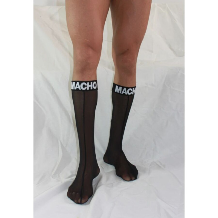 Macho - Meias Finas Tamanho Único Preto