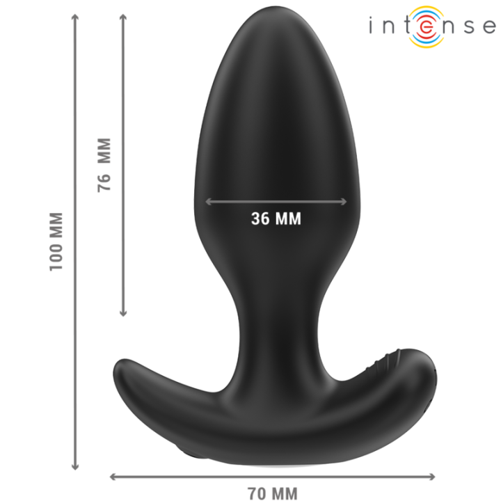 Intense - Joey Anal Plug 10 Vibrationen Schwarz Fernbedienung