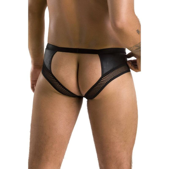 Passion - 030 Offener Slip Tom Schwarz l/xl