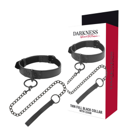 Darkness - Collana Nera Con Catena