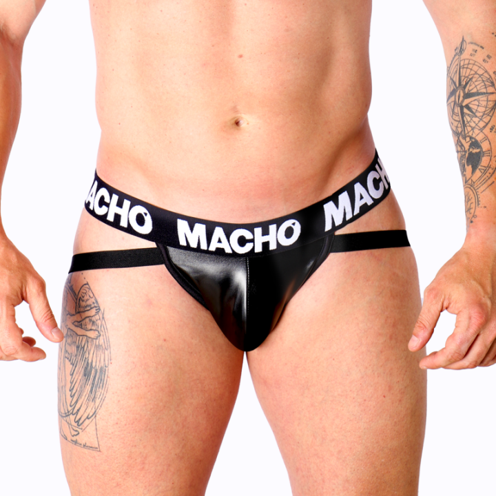 Macho - Mx25nc Jock Czarne Skorzane s