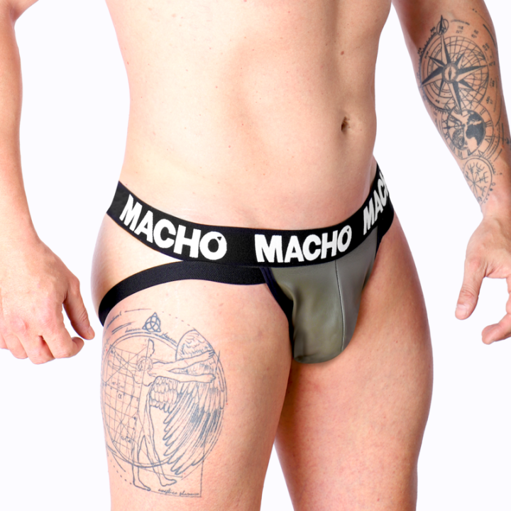 Macho - Mx27gr Jock Couro Cinza Bege s