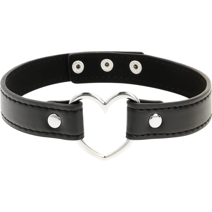 Coquette Chic Desire - Colar de Couro Vegano Acessório de Corao Mulher