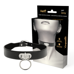 Coquette Chic Desire - Halskette Aus Veganem Leder Fetisch-Accessoire