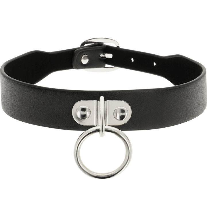 Coquette Chic Desire - Halskette Aus Veganem Leder Fetisch-Accessoire