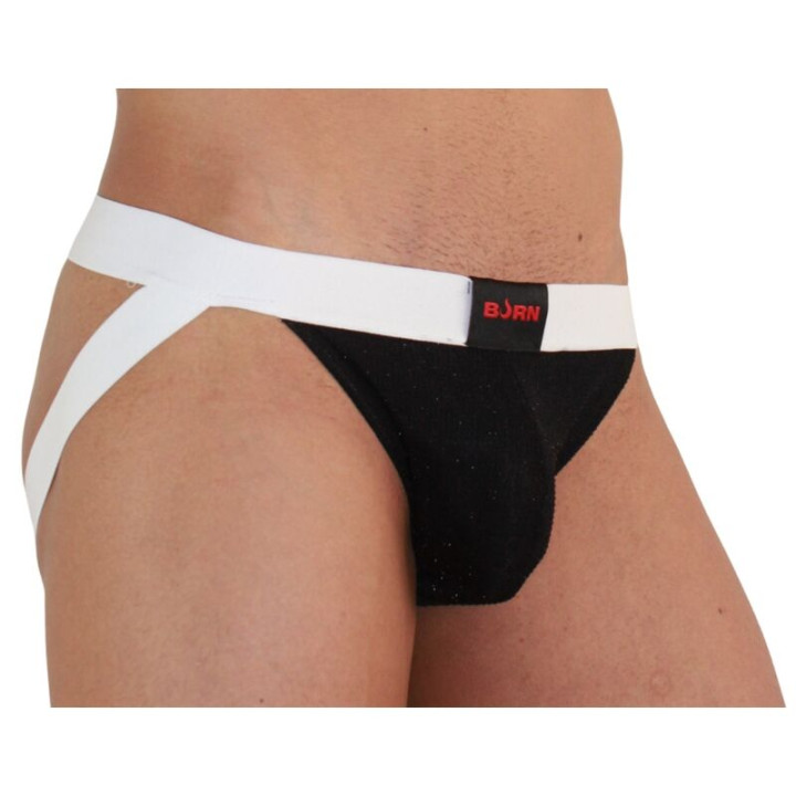 Burn - 004 Jock Błyszczący Czarny / Biały l