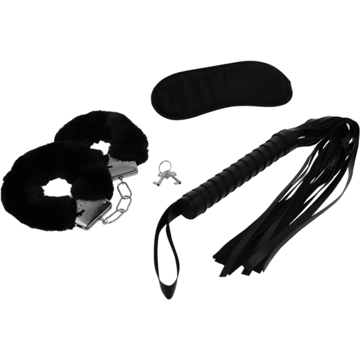 Intense - Fetish Playset Erótico 1 Com Algemas, Mscara Cega e Flogger