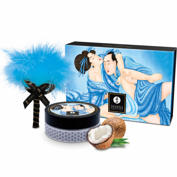 Shunga - Essbares Kokosnuss-Massagepulver-Set