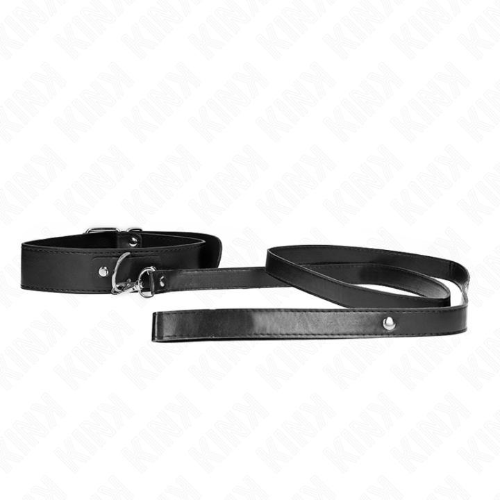 Kink - Collier Avec Ceinture 116 cm Bracelet Noir Ajustable 32-50 cm x 8 cm