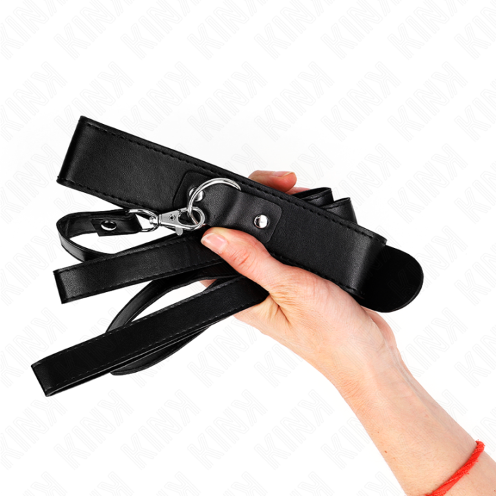 Kink - Necklace With Belt 116 cm Black Strap Adjustable 32-50 cm x 8 cm