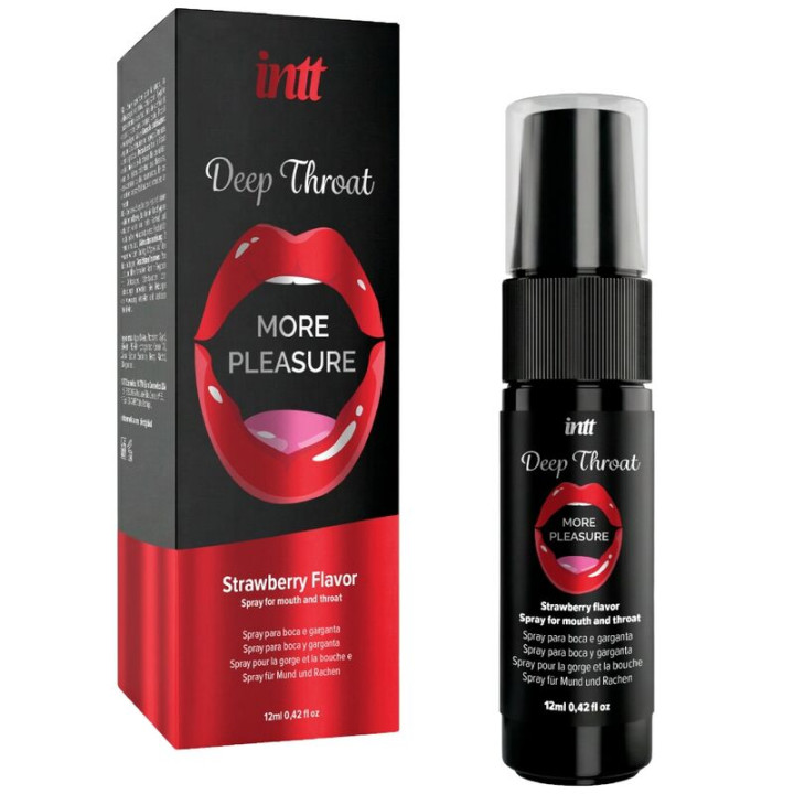 Intt - Spray Oral Para Garganta Profunda Com Mais Prazer Sabor Morango